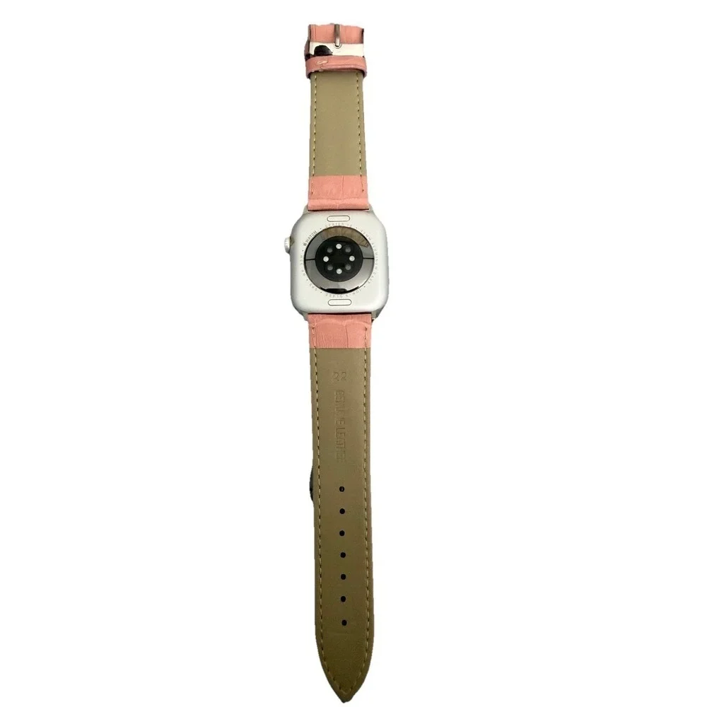 unbranded Unisex's Genuine Leather  Smartwatch Watch Band Pink Size 38-40 MM New